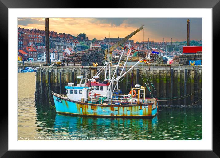 Whitby Harbour  Framed Mounted Print by Alison Chambers