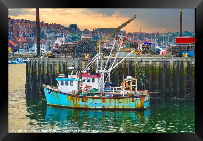 Whitby Harbour  Framed Print by Alison Chambers