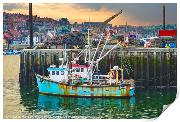 Whitby Harbour  Print by Alison Chambers