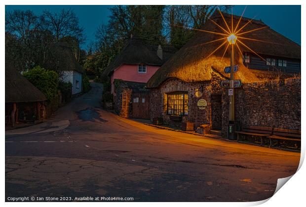 Enchanting Sunrise at Cockington Village Print by Ian Stone