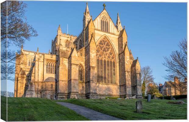 Serene Sunrise at Ripon Cathedral Canvas Print by Tim Hill