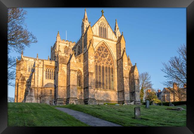 Serene Sunrise at Ripon Cathedral Framed Print by Tim Hill