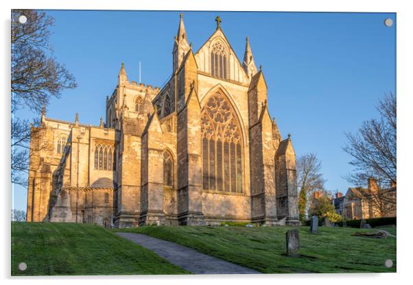 Serene Sunrise at Ripon Cathedral Acrylic by Tim Hill
