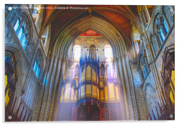 Ripon Cathedral Interior  Acrylic by Alison Chambers