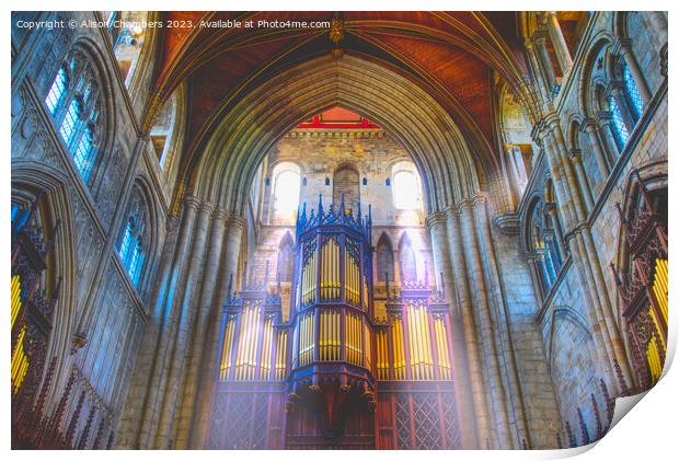 Ripon Cathedral Interior  Print by Alison Chambers