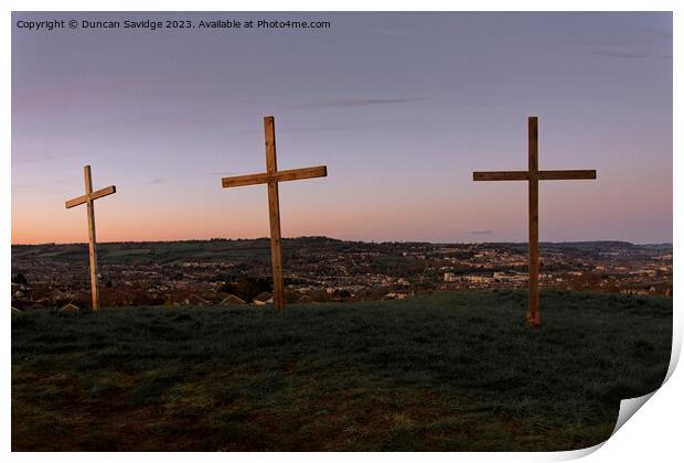 Easter sunset over Bath Print by Duncan Savidge