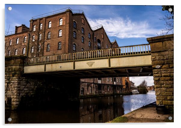 Rufford wharf on the Leeds to Liverpool canal Acrylic by David French