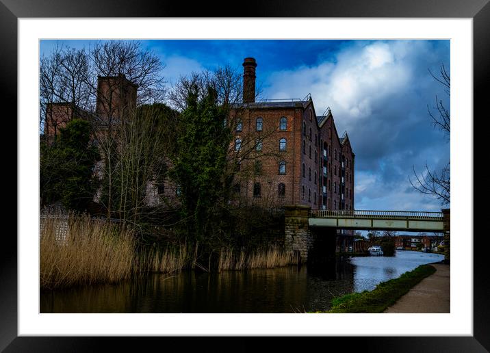 Rufford wharf on the Leeds to Liverpool canal  Framed Mounted Print by David French