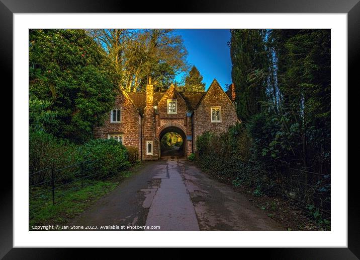 Cockington Gate House  Framed Mounted Print by Ian Stone