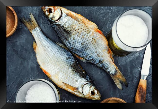 Dry salted fish for beer. Framed Print by Mykola Lunov Mykola