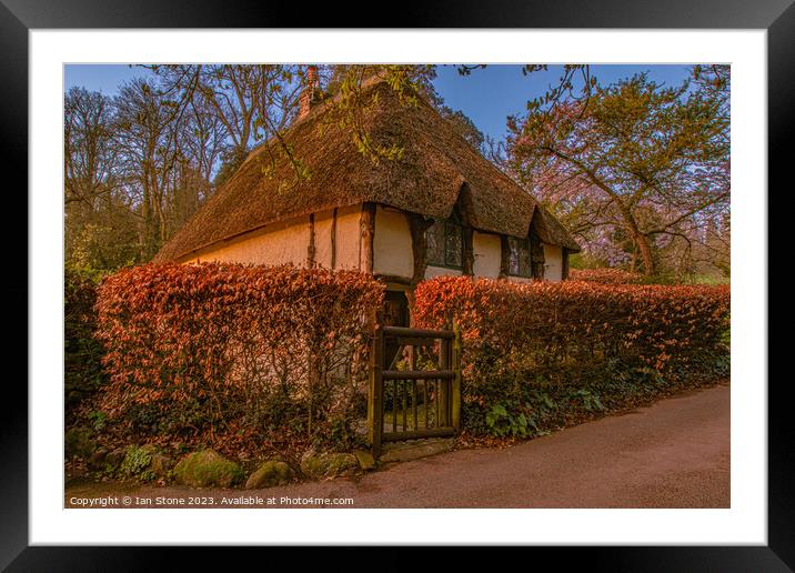 Enchanting Chocolate Box Cottage Framed Mounted Print by Ian Stone