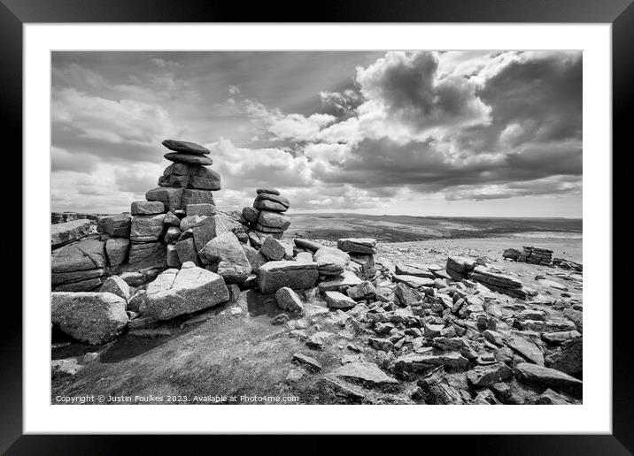 Great Staple Tor, Dartmoor, Devon Framed Mounted Print by Justin Foulkes