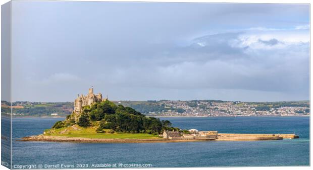 St Michael's Mount Island Canvas Print by Darrell Evans