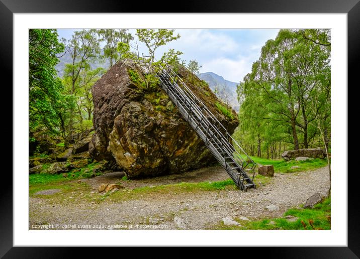 Bowder Stone and Steps Framed Mounted Print by Darrell Evans