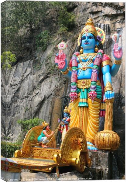 Colorful Hindu statue and carriage Canvas Print by Hanif Setiawan