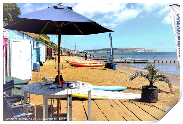 Sandown Bay, Sandown, Isle of Wight, UK. Print by john hill