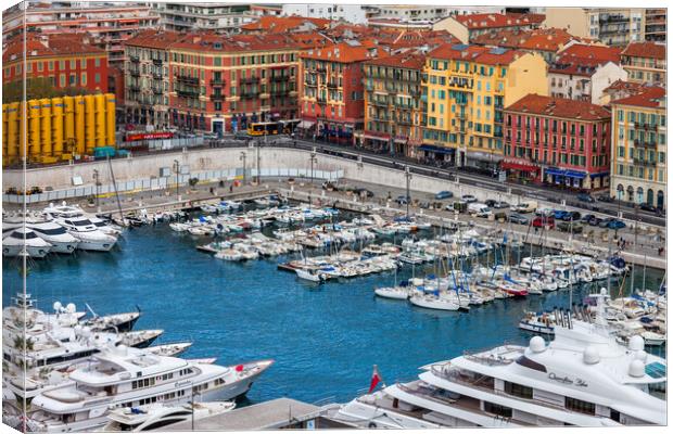 Port of Nice in France Canvas Print by Artur Bogacki