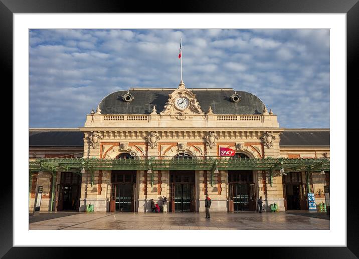 Gare de Nice Ville Train Station Framed Mounted Print by Artur Bogacki