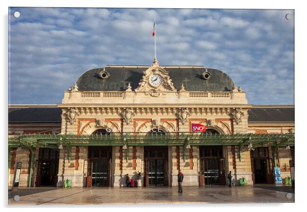 Gare de Nice Ville Train Station Acrylic by Artur Bogacki