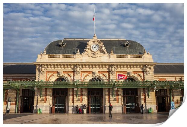 Gare de Nice Ville Train Station Print by Artur Bogacki
