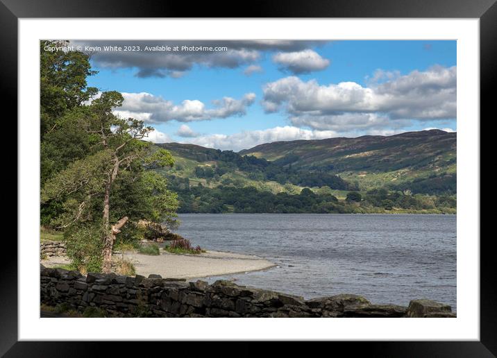 Small beach next to Ullswater Framed Mounted Print by Kevin White