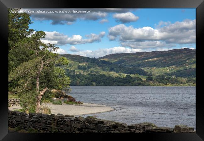 Small beach next to Ullswater Framed Print by Kevin White