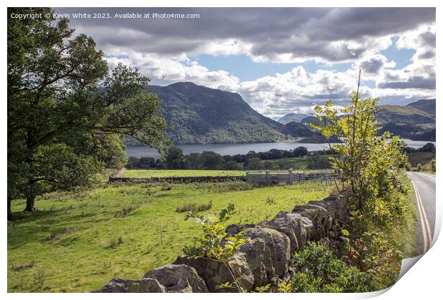Road down to Ullswater Print by Kevin White