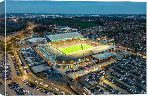 Elland Road Leeds United Canvas Print by Apollo Aerial Photography
