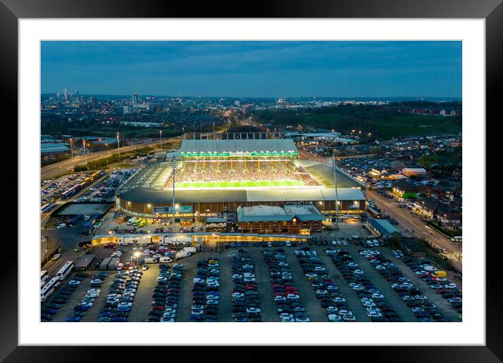 Elland Road LUFC Framed Mounted Print by Apollo Aerial Photography