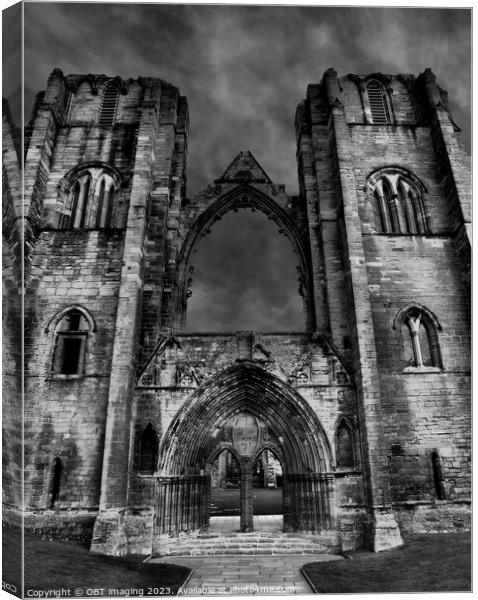 Elgin Cathedral Morayshire Scotland 900 Year Old 1 Canvas Print by OBT imaging