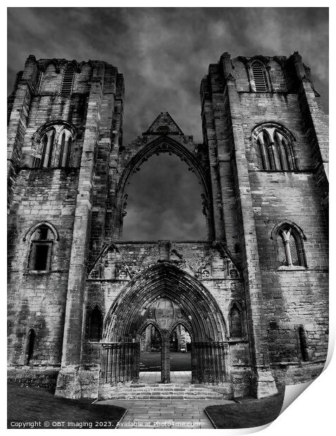 Elgin Cathedral Morayshire Scotland 900 Year Old 1 Print by OBT imaging