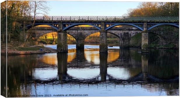 Crook O' Lune Reflections Canvas Print by Michele Davis