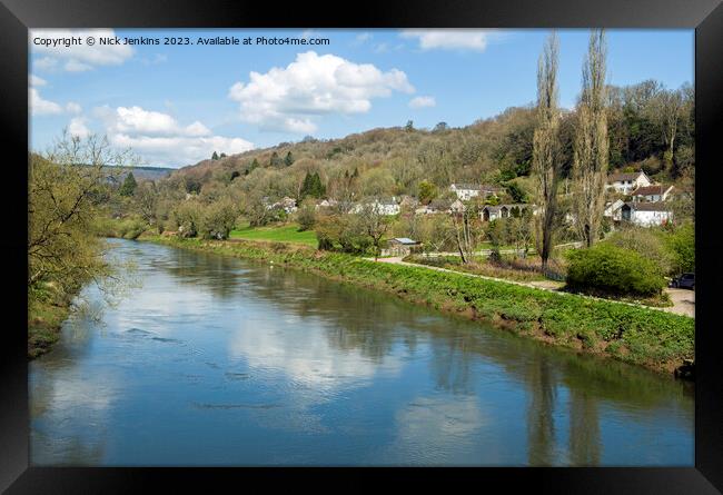The River Wye and Brockweir Wye Valley  Framed Print by Nick Jenkins