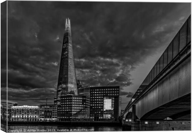 Towering Elegance The Shard Canvas Print by Adrian Rowley