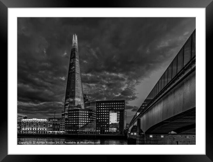 Towering Elegance The Shard Framed Mounted Print by Adrian Rowley