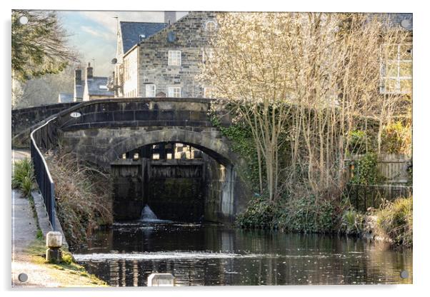 Bridge 17 Rochdale Canal, Hebden Bridge Acrylic by Glen Allen