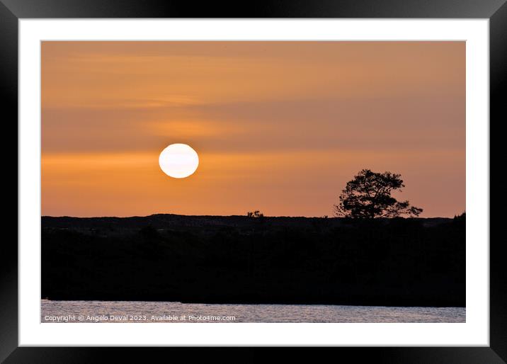 Sunset by Salinas in Faro Framed Mounted Print by Angelo DeVal