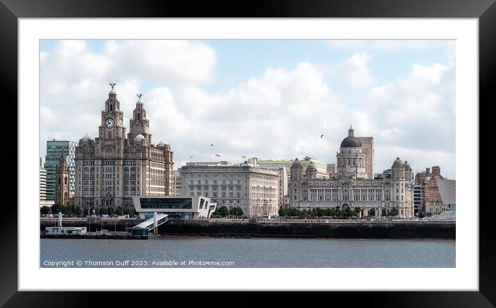 Liverpool Riverfront Framed Mounted Print by Thomson Duff