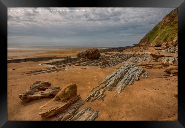 Majestic Sea Rocks Framed Print by Derek Daniel