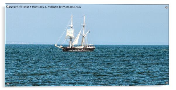 TS Royalist Coming Into Port 1 Acrylic by Peter F Hunt
