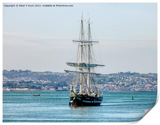 TS Royalist Coming Into Port 2 Print by Peter F Hunt
