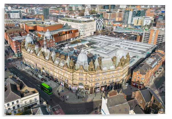 Leeds Kirkgate Market Acrylic by Apollo Aerial Photography