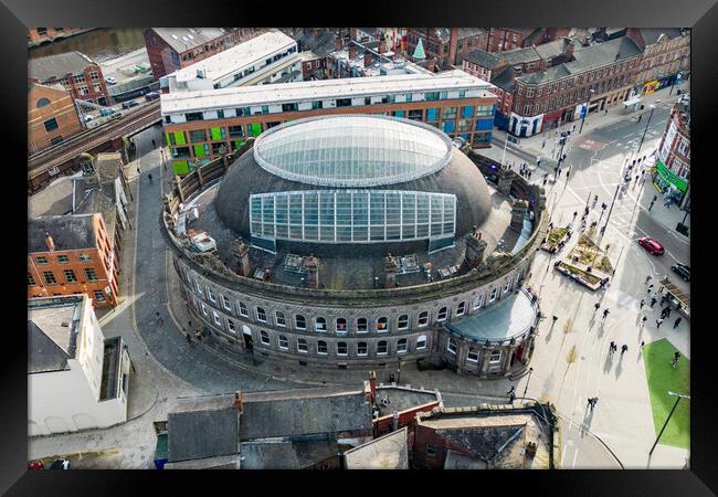 Leeds Corn Exchange Framed Print by Apollo Aerial Photography