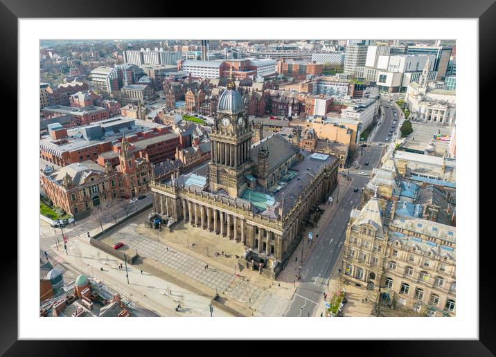 Leeds Town Hall From The Air Framed Mounted Print by Apollo Aerial Photography