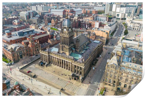Leeds Town Hall From The Air Print by Apollo Aerial Photography