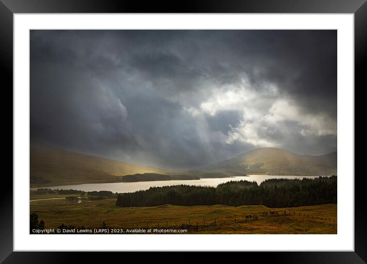 Loch Tulla Framed Mounted Print by David Lewins (LRPS)
