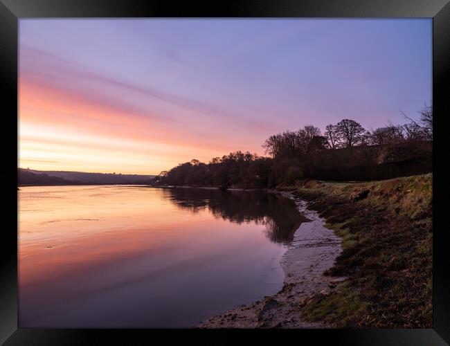 Riverside sunrise Framed Print by Tony Twyman