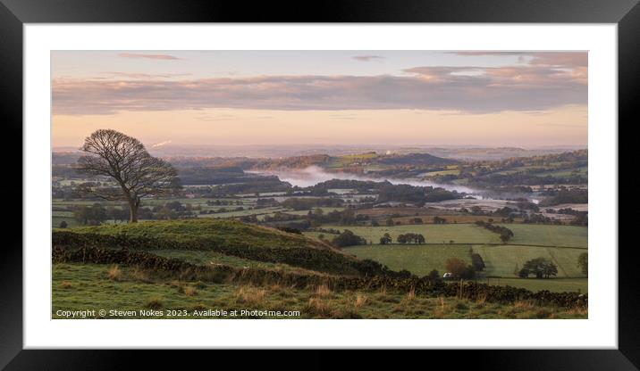 Tranquil Sunrise at The Roaches Framed Mounted Print by Steven Nokes