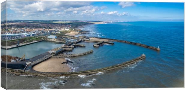 Seaham Harbour Canvas Print by Apollo Aerial Photography