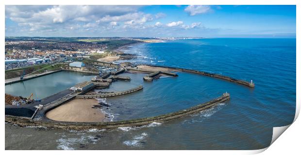 Seaham Harbour Print by Apollo Aerial Photography